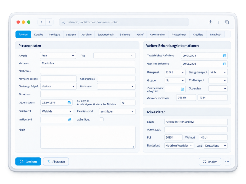 Das Klinik-Managementsystem für Sucht- und Psychosomatik-Rehabilitation